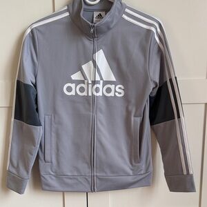 Adidas Gray Track Jacket size 10/12